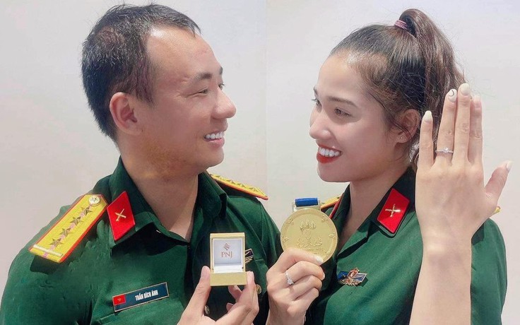 Bông hồng thép của điền kinh Việt Nam được cầu hôn sau khi giành vàng SEA Games