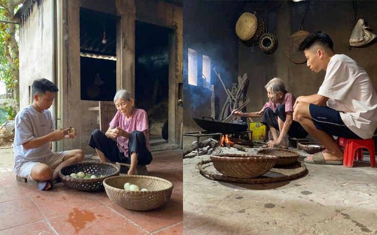 Cụ bà U.100 hằng ngày nổi lửa nấu món ăn dân dã