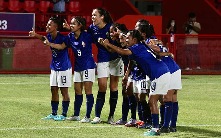 Bóng đá nữ Campuchia tạo cột mốc lịch sử tại SEA Games 32