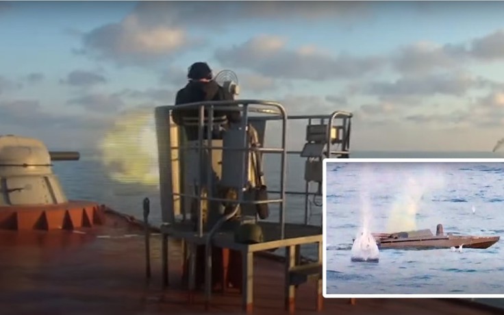 Tàu trinh sát Nga bắn hạ 6 xuồng không người lái tự sát cao tốc ở biển Đen