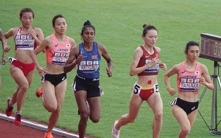 Nguyễn Thị Oanh hạng 5 nội dung 1.500 m giải điền kinh vô địch châu Á 2023