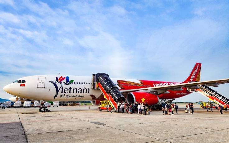 Biểu tượng Du lịch Việt Nam lên thân tàu bay lớn của Vietjet