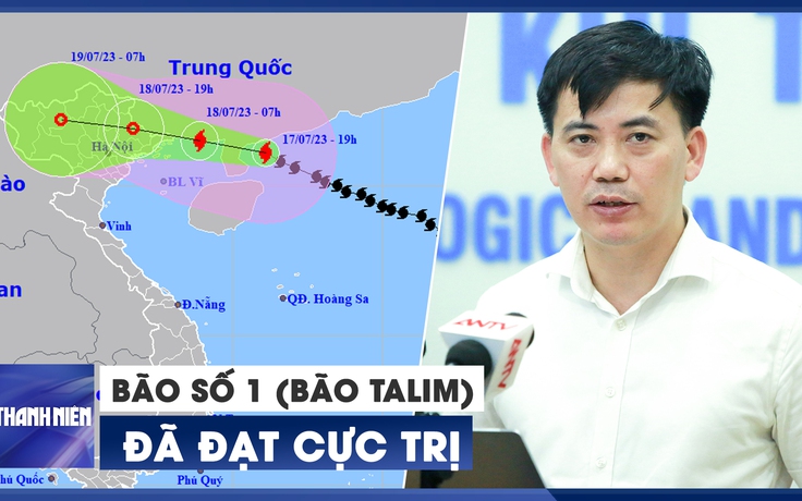 KHẨN CẤP: Bão số 1 (bão Talim) cách Móng Cái 330 km, đang đạt cường độ mạnh nhất