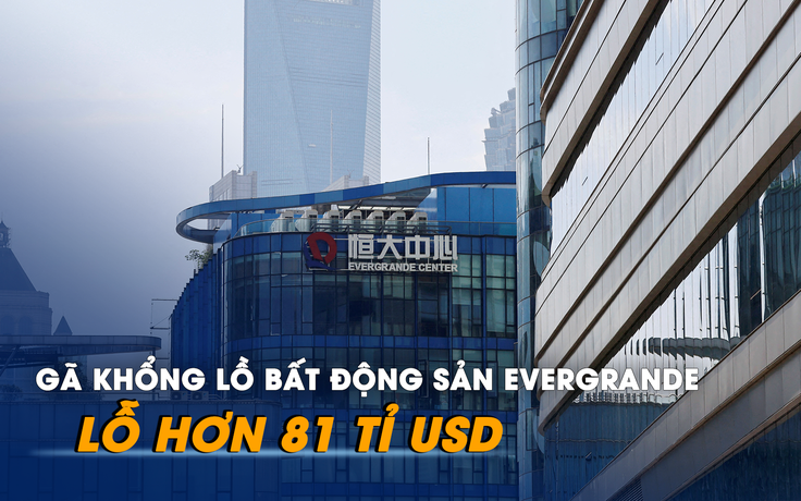 Gã khổng lồ bất động sản Trung Quốc Evergrande lỗ hơn 81 tỉ USD