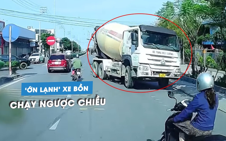 'Rùng rợn' xe bồn bất chấp luật, chạy ngược chiều trên phố