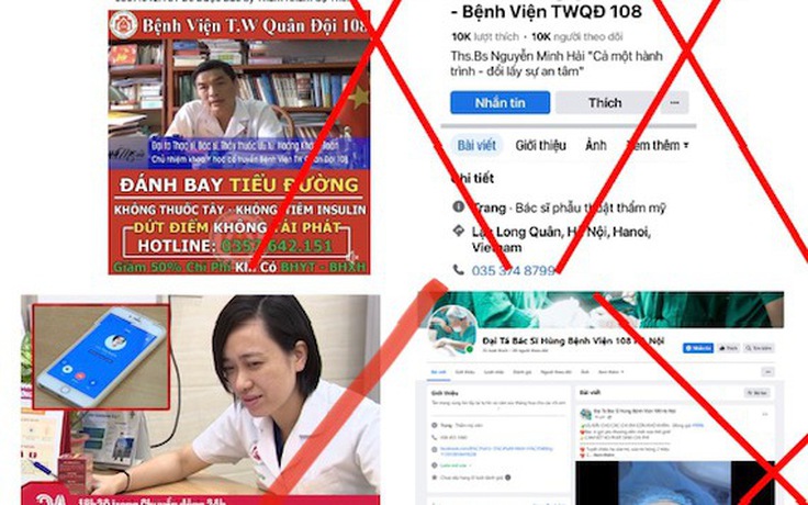 Hàng loạt trang fanpage mạo danh bệnh viện, bác sĩ Bệnh viện 108