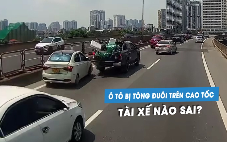 Xe sang Mercedes húc đuôi 'xe cóc' Hyundai Grand i10 trên cao tốc: Ai sai?