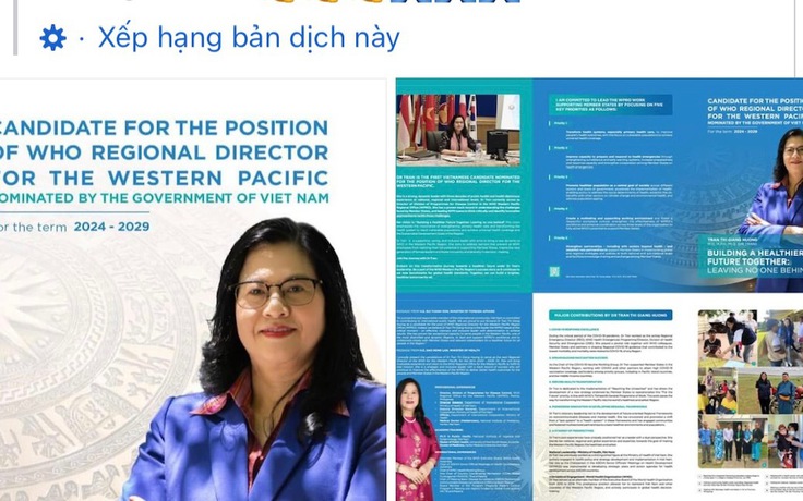 Bác sĩ Việt Nam đầu tiên ứng cử Giám đốc khu vực Tây Thái Bình Dương của WHO