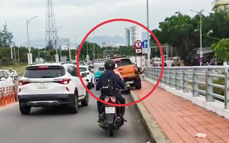 Đà Nẵng: Xử phạt người lái xe bán tải 'làm xiếc' trên cầu Hòa Xuân