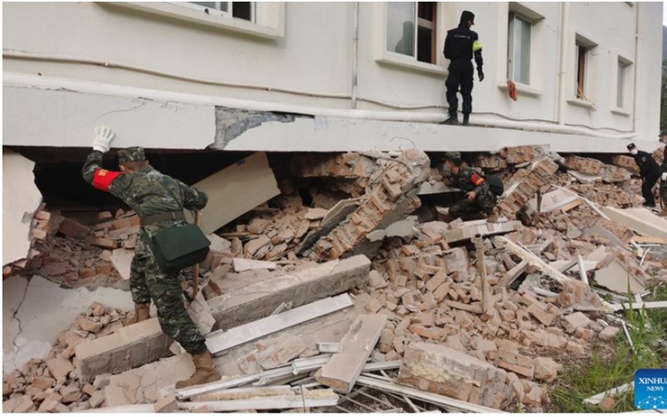 Động đất tại Trung Quốc, hơn 70 tòa nhà bị sập
