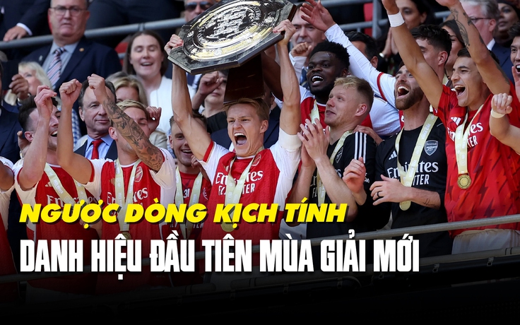 Ngược dòng kịch tính trước Manchester City, Arsenal vô địch Siêu cúp Anh