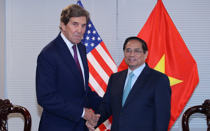 Thủ tướng tiếp Đặc phái viên của Tổng thống Mỹ về khí hậu John Kerry Thủ tướng tiếp Đặc phái viên của Tổng thống Mỹ về khí hậu John Kerry
