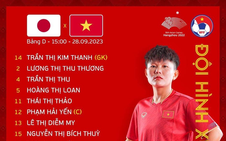 ASIAD 19: Xem đội tuyển nữ Việt Nam đấu Nhật Bản lượt cuối bảng D ở đâu?