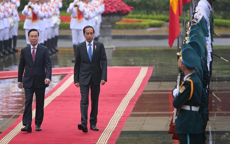 Lễ đón chính thức Tổng thống Indonesia Joko Widodo