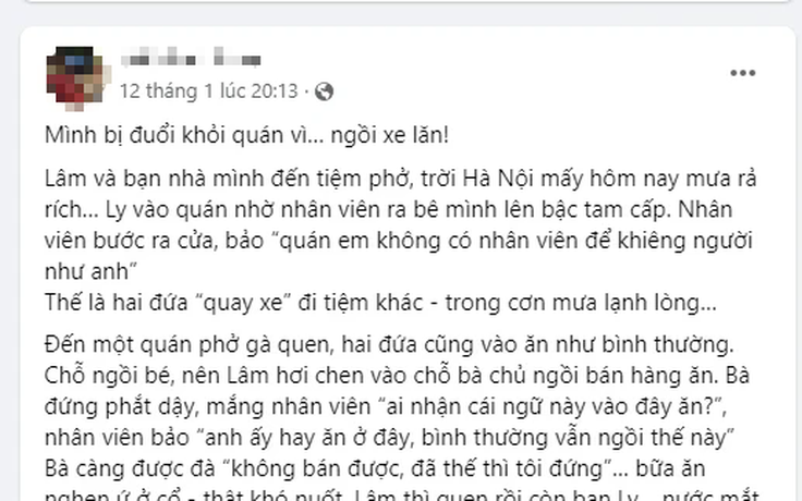 Vụ TikToker 'tố' bị đuổi khỏi quán phở, Sở TT-TT Hà Nội đang xác minh