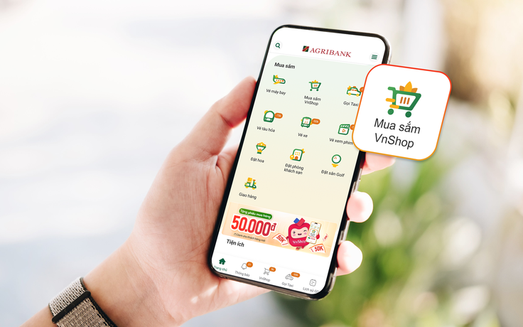 Cơ hội trúng 1 lượng vàng, combo giảm 50% khi mở tài khoản Agribank E-Mobile Banking