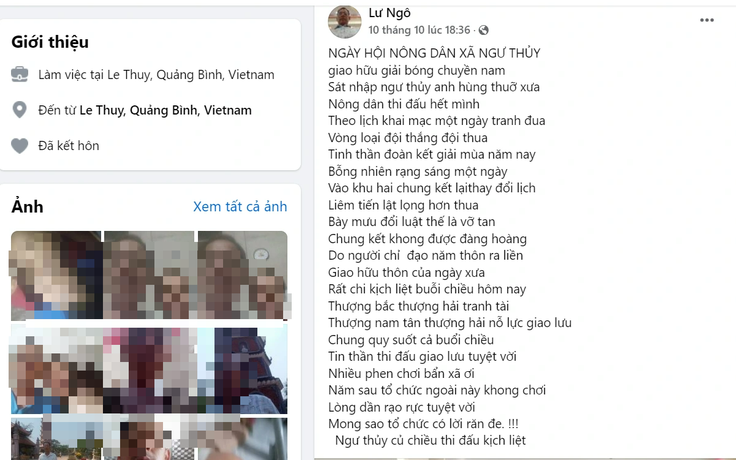 Vụ bị hành hung nghi do làm thơ đăng Facebook: Trưởng ban tổ chức giải bóng chuyền nói gì?