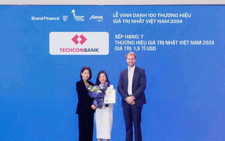 Techcombank, thương hiệu ngân hàng tư nhân giá trị nhất Việt Nam