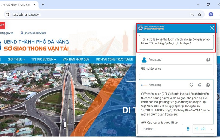 Đà Nẵng: Ứng dụng AI cấp đổi giấy phép lái xe