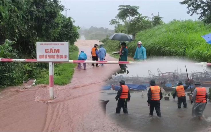 Cập nhật bão số 6 (Trà Mi): Nhiều nơi ở Quảng Trị mất điện, chia cắt giao thông