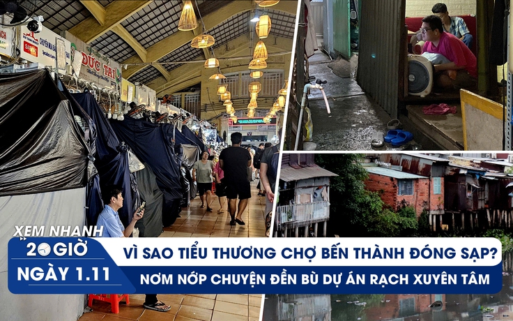 Xem nhanh 20h: Tiểu thương chợ Bến Thành đóng sạp 'né' kiểm tra | Người dân thấp thỏm đền bù giải tỏa