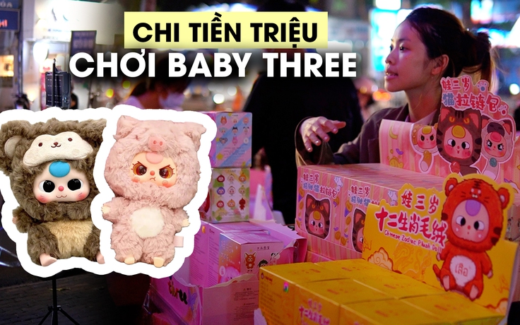 Hết Labubu, túi mù đến Baby Three: Chi tiền triệu thỏa niềm vui 'đập hộp'