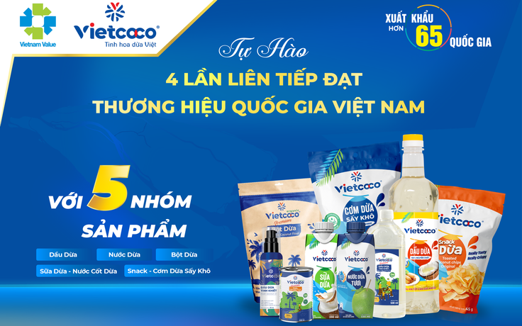 Vietcoco vinh danh 4 lần liên tiếp đạt Thương hiệu Quốc gia Việt Nam