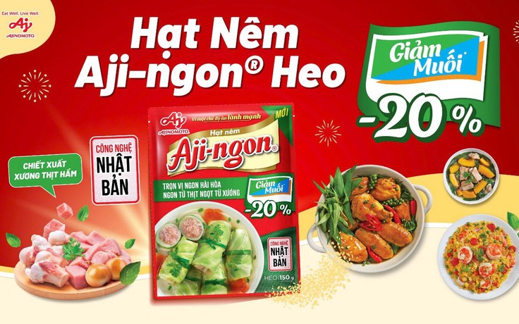 Ajinomoto Việt Nam ra mắt Hạt nêm Aji-ngon® Heo Giảm Muối vì chế độ ăn lành mạnh