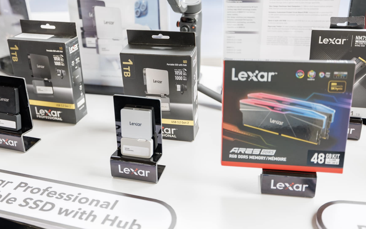 Lexar ra mắt dòng SSD di động và bộ nhớ RAM mới