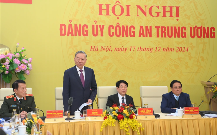 Tổng Bí thư, Chủ tịch nước, Thủ tướng dự Hội nghị Đảng ủy Công an T.Ư 2024