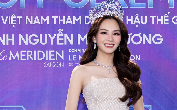 Hoa hậu Mai Phương rạng rỡ nhận sash đại diện Việt Nam tại Miss World 2024