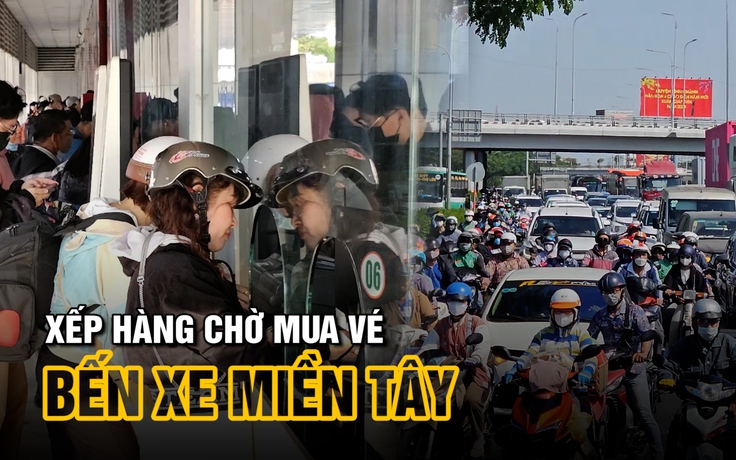 Cửa ngõ phía tây TP.HCM ùn ùn dòng người về quê đón tết