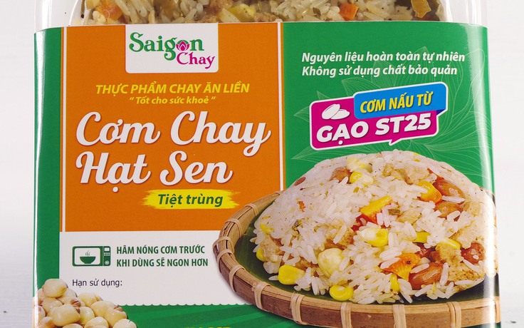 Sài Gòn Chay tung ra cơm chay hạt sen tiệt trùng