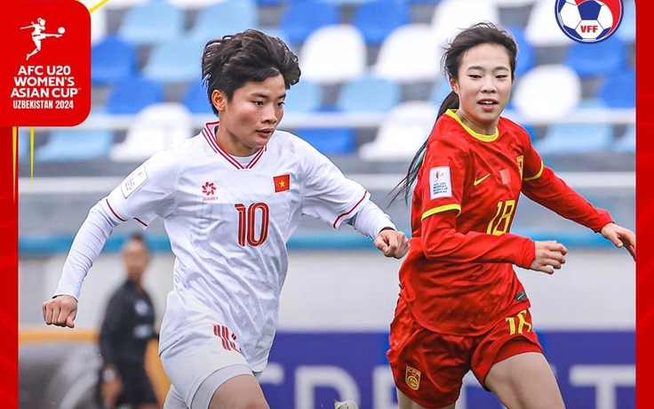 Tiền đạo U.20 nữ Việt Nam ‘xé lưới' đội Trung Quốc ở giải U.20 châu Á