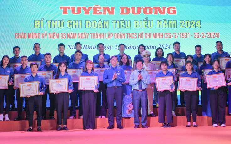 Ninh Bình tuyên dương 93 bí thư chi đoàn tiêu biểu năm 2024