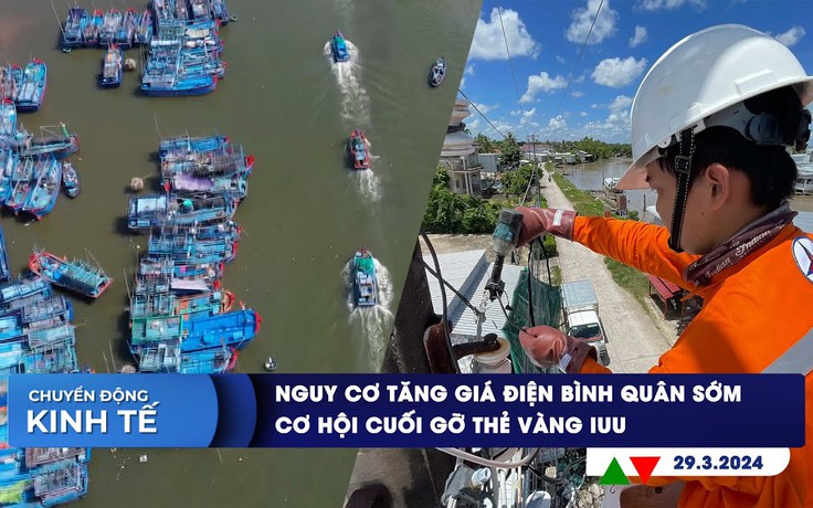 CHUYỂN ĐỘNG KINH TẾ ngày 29.3: Nguy cơ tăng giá điện bình quân sớm | Cơ hội cuối gỡ thẻ vàng IUU