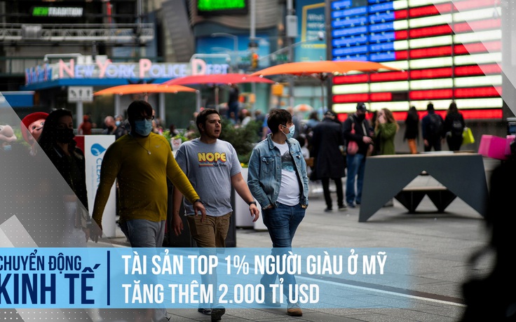 Tài sản của 1% người giàu nhất nước Mỹ tăng thêm 2.000 tỉ USD