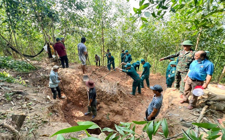 Bình Định: Tìm thấy hầm chiến đấu và một hài cốt liệt sĩ