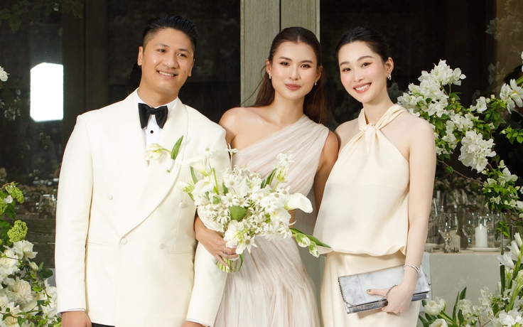 Hoa hậu Đặng Thu Thảo, Xuân Hạnh rạng rỡ đến mừng cưới Cao Thiên Trang