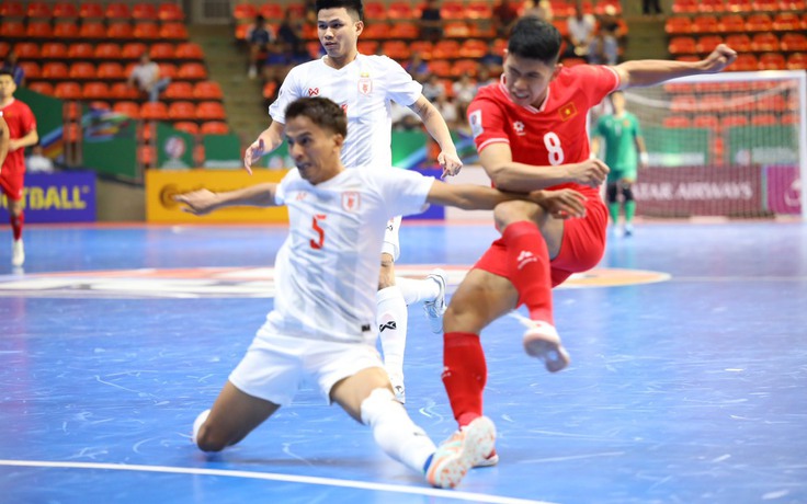 VCK futsal châu Á 2024, Việt Nam 1-1 Myanmar: Ko Ko Lwin san bằng tỷ số