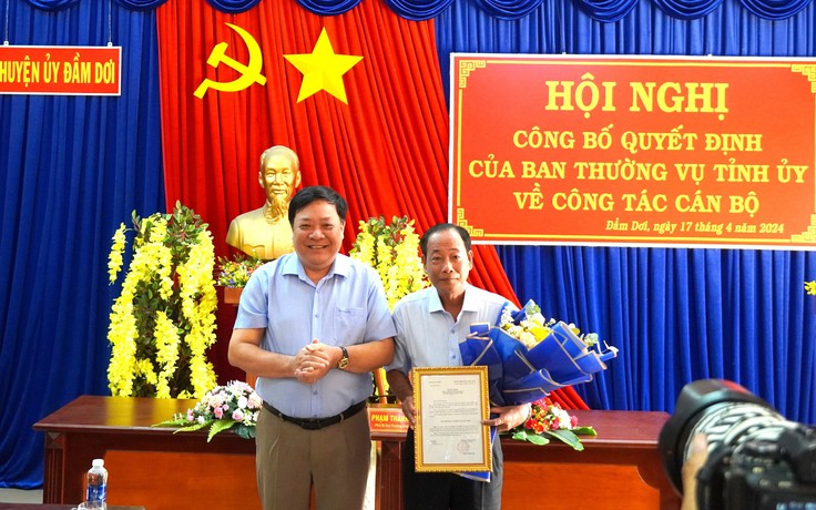 Nhân sự Cà Mau: Ông Huỳnh Văn Hiền giữ chức Bí thư Huyện ủy Đầm Dơi