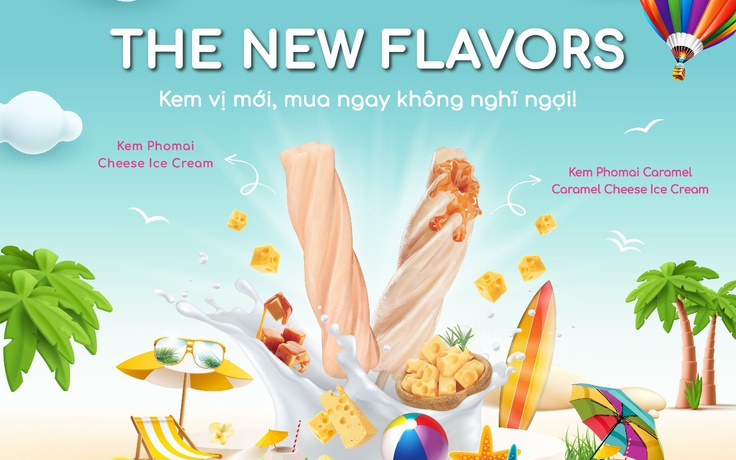 Thương hiệu Kem Thủy Tạ mới: Kem phomai và Kem phomai Caramel