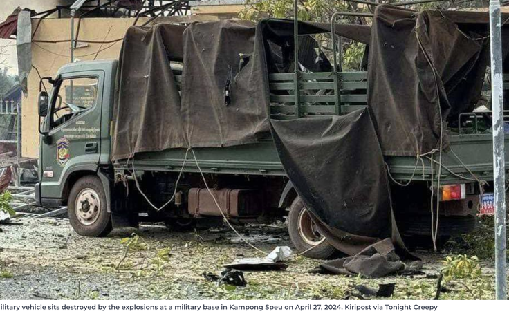 Nổ lớn tại Campuchia, 20 binh sĩ thiệt mạng