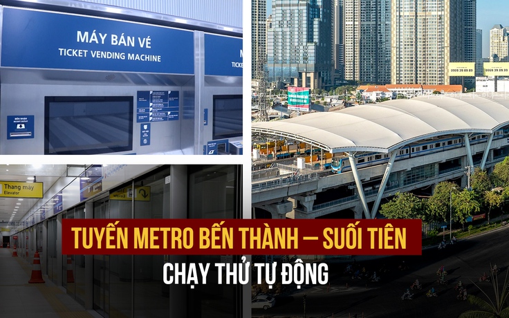 [Flycam] Tuyến metro số 1 Bến Thành – Suối Tiên lần đầu chạy thử tự động