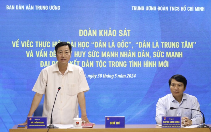 Ban Dân vận T.Ư khảo sát việc thực hiện bài học 'Dân là gốc' tại T.Ư Đoàn