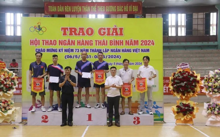 Vietcombank Thái Bình tham gia hội thao ngân hàng năm 2024