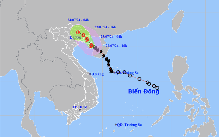 Bão số 2 giật cấp 13 áp sát đất liền, 6 tỉnh miền Bắc gió mạnh