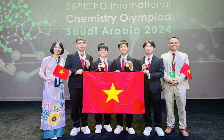 Học sinh Việt Nam giành 3 huy chương vàng, xếp thứ 2 Olympic hóa học quốc tế