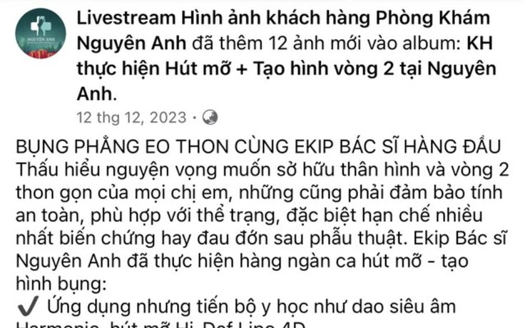 TP.HCM rút chứng chỉ hành nghề bác sĩ Viện thẩm mỹ Nguyên Anh gây tai biến