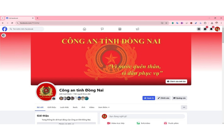 Công an tỉnh Đồng Nai mở fanpage tiếp nhận phản ánh của người dân